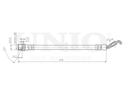 Шланг тормозной задний UNIO BRH-10049