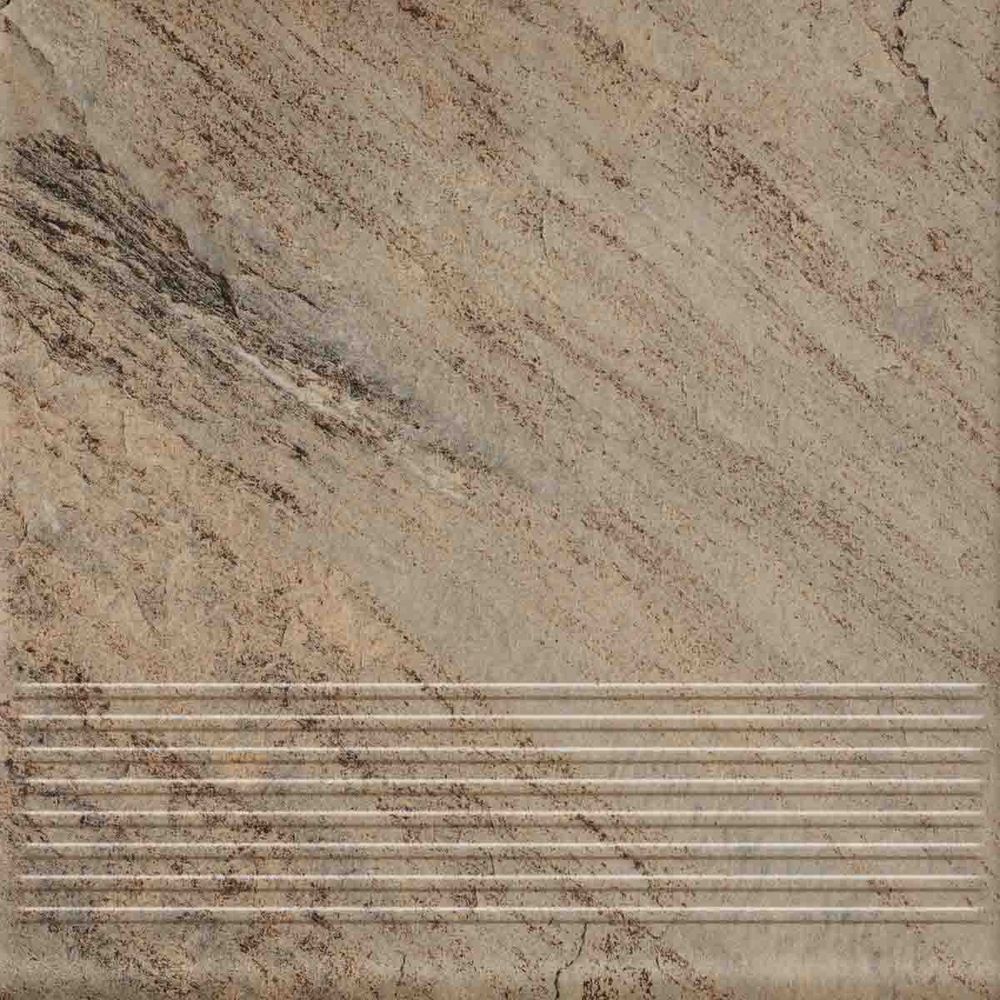 Ceramika Paradyz - Mattone Pietra Beige - Ступень с насечками рядовая 300x300