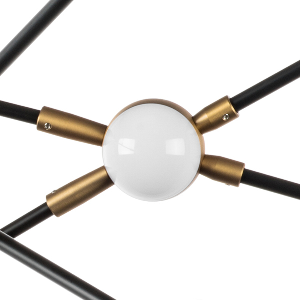 745247 Люстра BERGAMO LED 5Wх12 4800LM ЧЕРНЫЙ МАТОВЫЙ/ЗОЛОТО 4000K