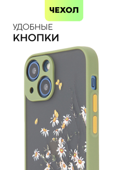 Чехол BROSCORP для Apple iPhone 13 mini оптом (арт. IP13MINI-ST-TPU-KHAKI-PRINT)
