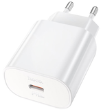 Сетевое зарядное устройство Hoco (N22) Jetta Type-C/PD25W+QC3.0 charger (EU) 3000mA + кабель Type-C (белый)