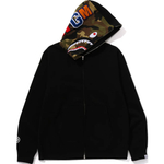 A Bathing Ape Bathing Ape Shark Pattern Hooded Zip Up Свитшот черный