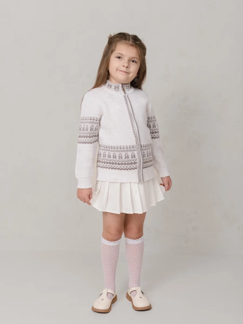 Кофта вязаная на молнии