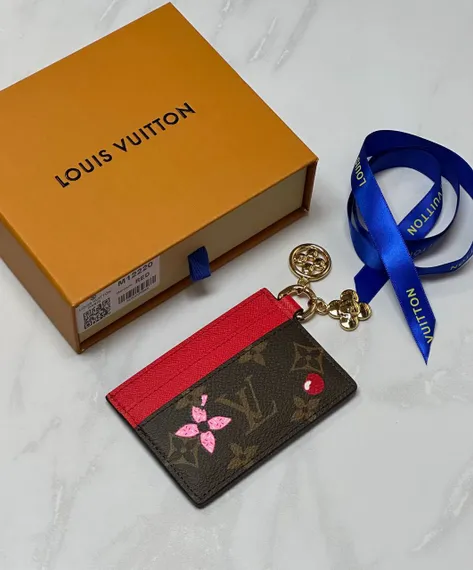 Держатель для карт Louis Vuitton Charms, красный