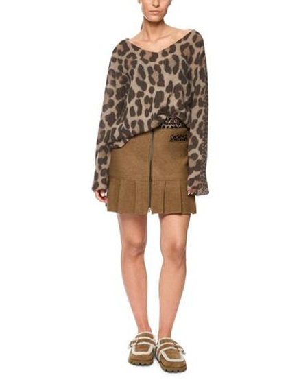 Marc Cain Пуловер с принтом из шерсти альпаки