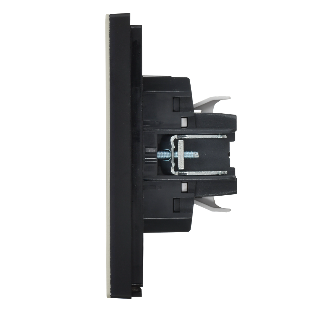 FORTE&PIANO Выключатель 1-клавишный самовозвратный 10А FP810M металл серый сланец IEK