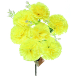 Искусственные цветы «Букет Гвоздик» 34см 7цветков желтые