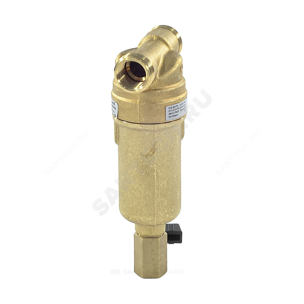 Фильтр сетчатый T-образный латунь Ду 15 Ру25 Тмакс=80 oC G1/2" НР FF06 Honeywell-Braukmann FF06-1/2"AAM