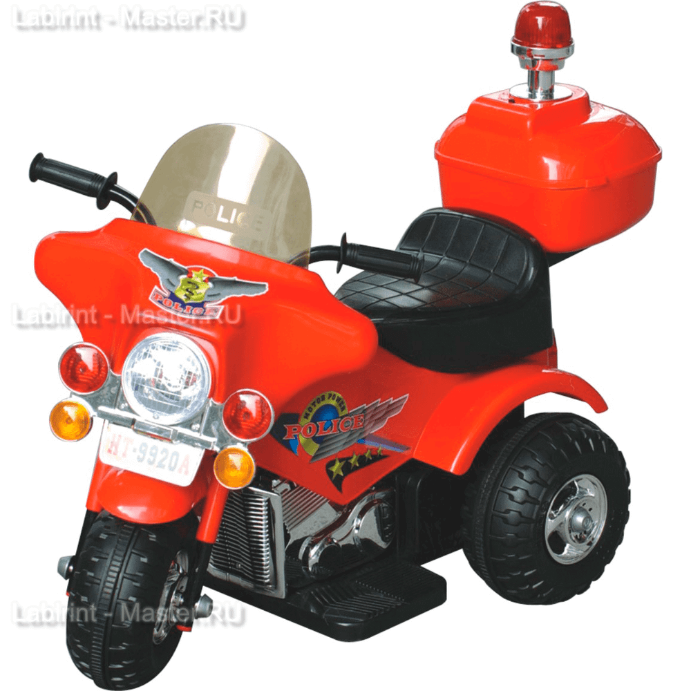 Детский трехколесный электромотоцикл "MalinaBay HT-9920А" красный
