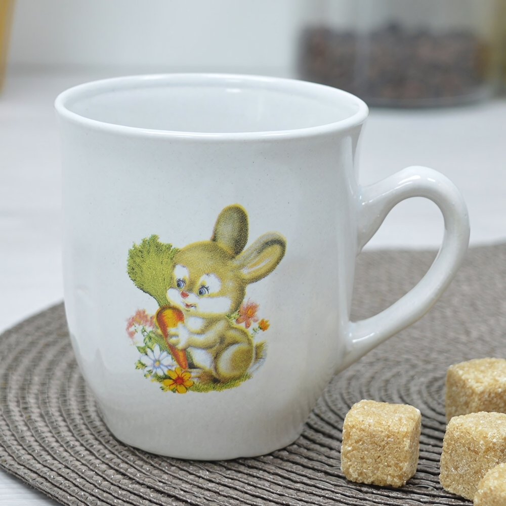 Кружка 210мл Кролик с морковкой