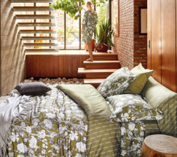 Постельное белье 2 спальное евро Blanc des Vosges Imperial Olive зеленое