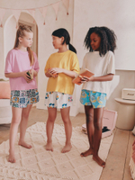 Пижама для девочки Next AC5-509, 3 шт., Розовый, Голубой, Молочный