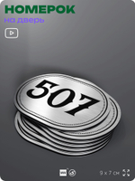 Номерок на дверь квартиры 507, для кабинета, офиса, шильдик 9 х 7 см, серебристый, Айдентика Технолоджи