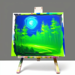 Краска AcidColors FLUORESCENT NEON акриловая Флуоресцентная художественная, зеленая