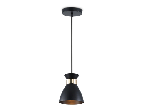 Светильник подвесной TR8468 BK/FGD черный/золото E27 max 60W D130*1000