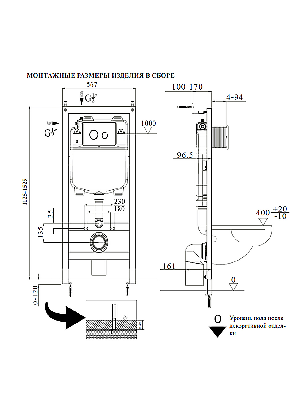 Монтажный размер
