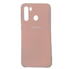 Силиконовый чехол Silicone Cover для Samsung Galaxy A21 (Бежевый)