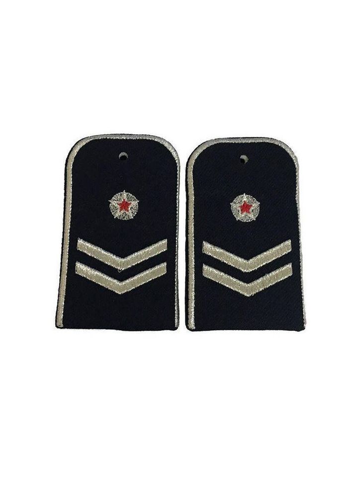 Погоны Метрополитена вышитые синие (2 лычки 1 звезда)