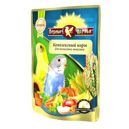 Корм Верные друзья Премиум для волнистых попугаев, 500 г
