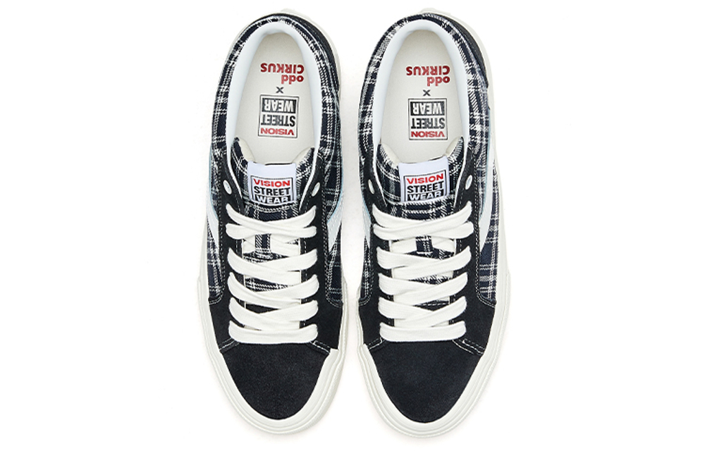 Vision Street Wear x Odd CIRKUS Astley Pro Mid top Skateboard Shoes Unisex Black White