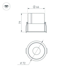 Светильник MS-ATLAS-BUILT-R72-20W Warm3000 (WH-BK, 30 deg, 230V) (Arlight, IP20 Металл, 5 лет) 035456