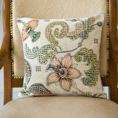 Декоративный гобеленовый чехол для интерьерной подушки Гибискус 38*38