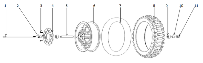 Запчасти D к питбайку Motax MINICROSS E1500