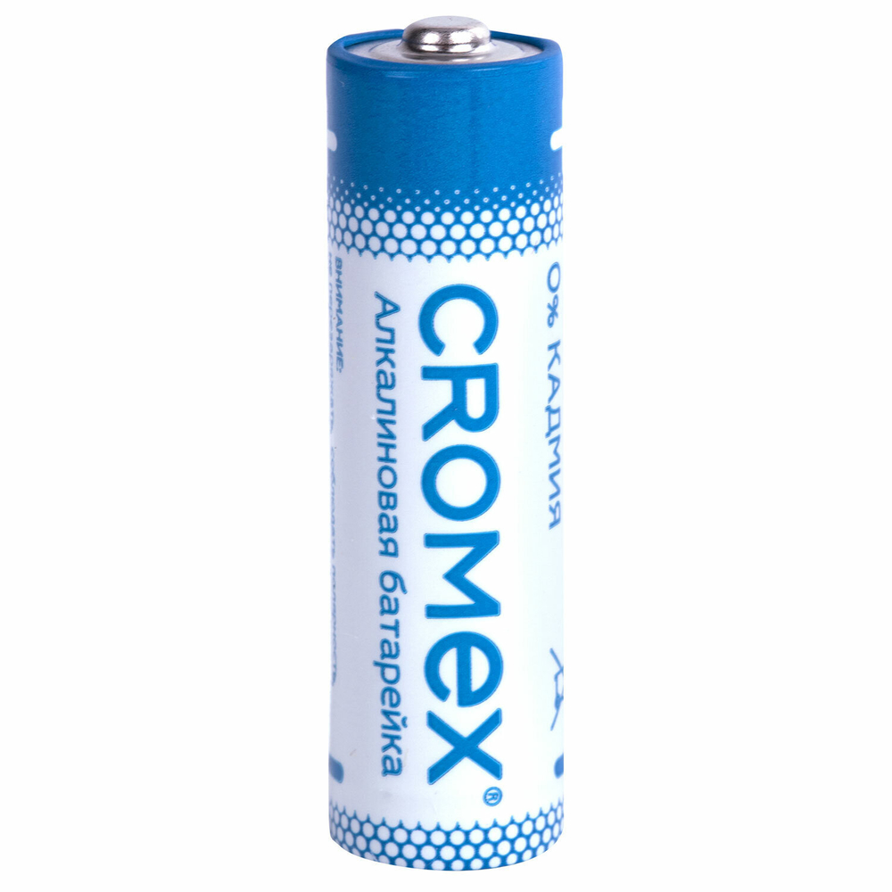 Батарейки алкалиновые "пальчиковые" комплект 12 шт. CROMEX Alkaline AA (LR6 15A) спайка (5 штук в упаковке)