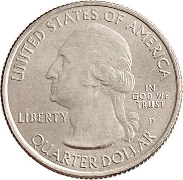 25 центов (1/4 доллара, квотер) 2012 США «Национальный исторический парк Чако» (D) (12-й парк)