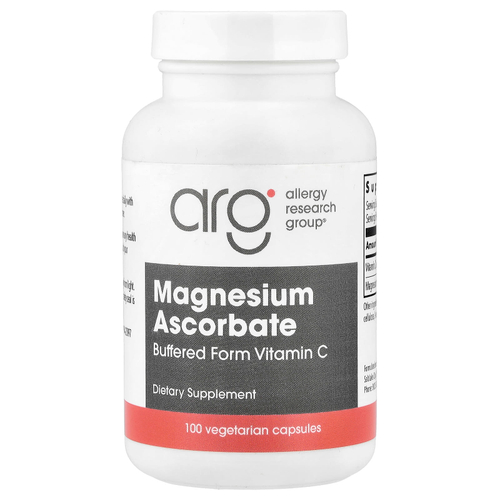 Allergy Research Group, аскорбат магния, 100 вегетарианских капсул