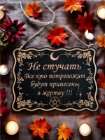 Табличка "Не стучать", смешной ведьмин декор на дверь