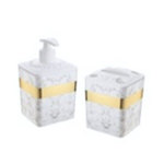 Комплект для ванной комнаты "ДЕКОР" (диспенсер для мыла + подставка для зубн. щеток) РП-427 мрамор