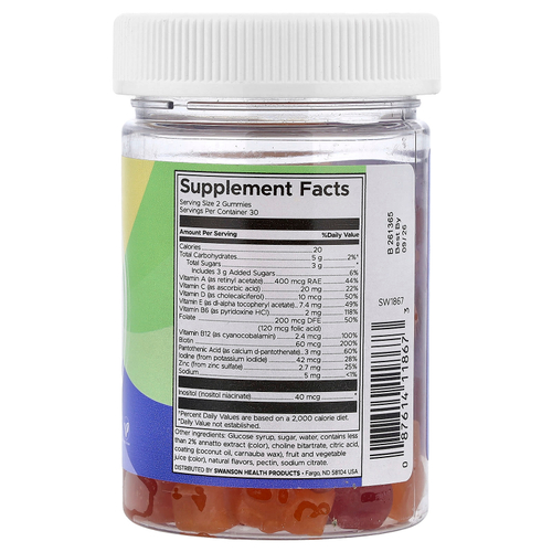 Swanson Vitamins, детские жевательные мультивитамины, со вкусом фруктового ассорти, 60 жевательных конфет