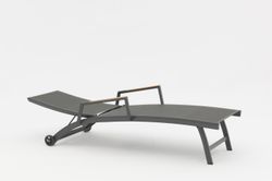 Andy, лежак антрацит, алюминий