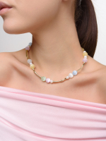 Колье Bubble Multicolor с селенитом Gold