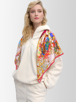 Платок «БРИКС 2024» 100% шёлк