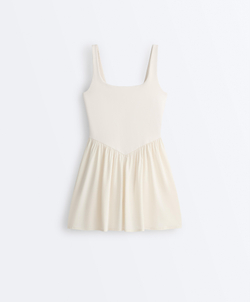 OYSHO Короткое платье Comfortlux, светлый экрю