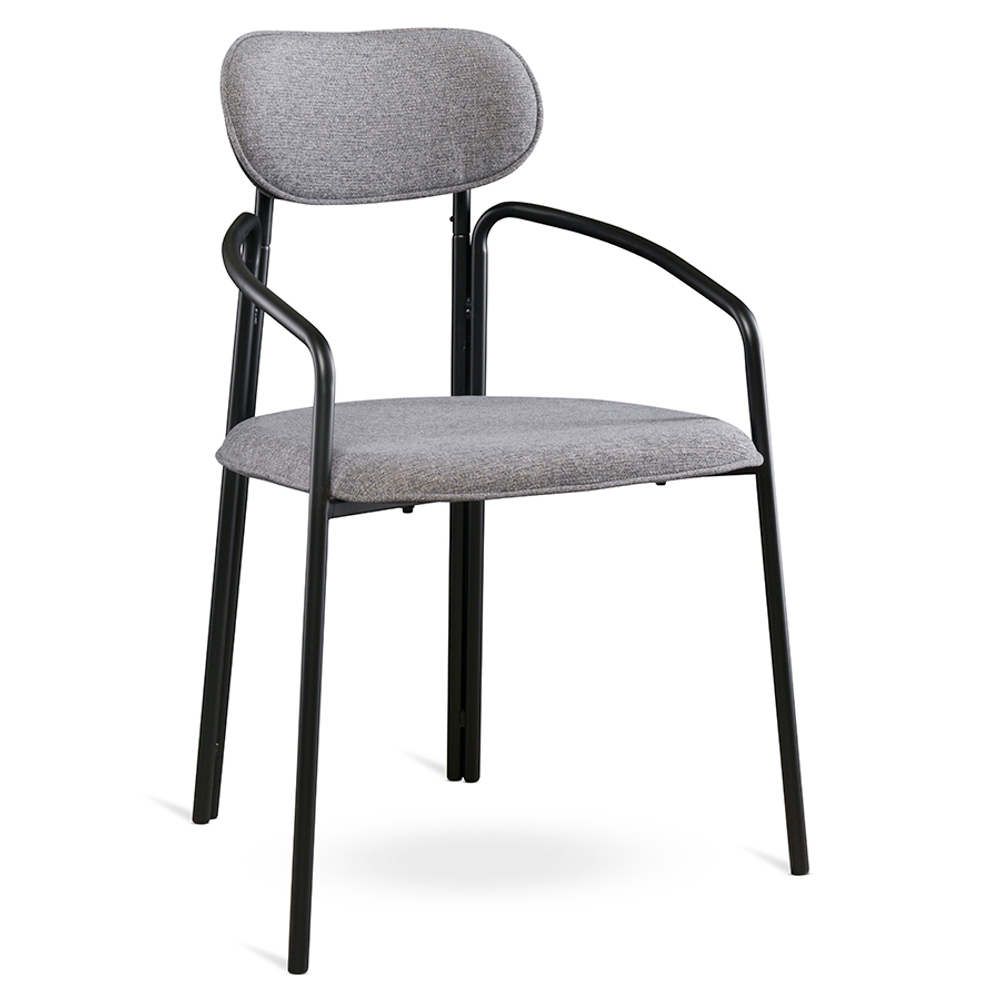 Стул LATITUDE Ror, Round, рогожка, черный/серый