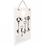 Ключница 34*24см «Ключи» цвет белый, 4 крючков, деревянная