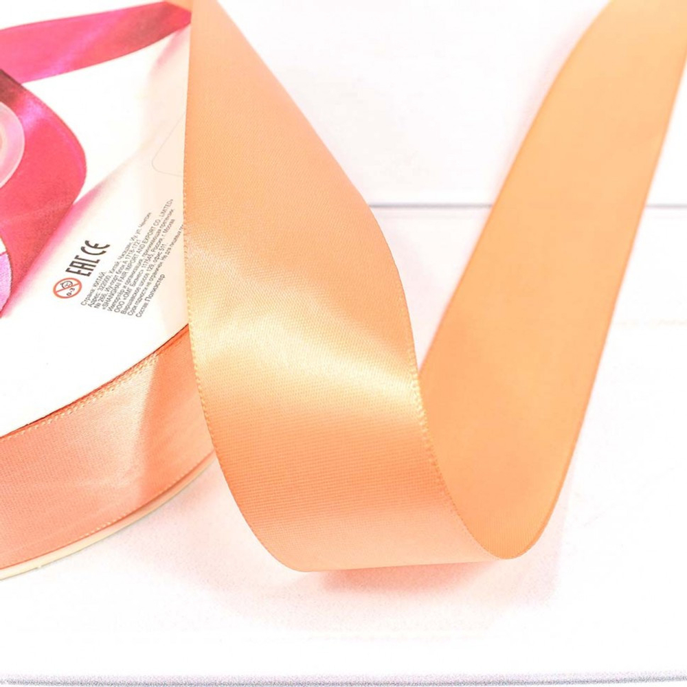 Лента Атласная 3,8см х 110м Полиэстер класс А (Розовый)