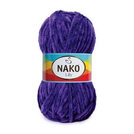 Лили (Lily) пряжа Nako 100%полиэстер 5х100гр/180м (4289 фиолетовый)