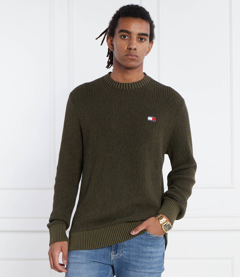 Свитер TONAL XS BADGE Tommy Jeans - зеленый(DM0DM17776)