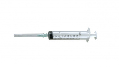 Шприц инъекционный одноразовый с иглой 0,8х40мм (21G), 10 мл, луер-лок