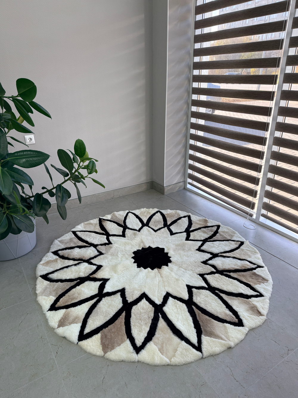 Ковер шкура натуральная овчина меховой