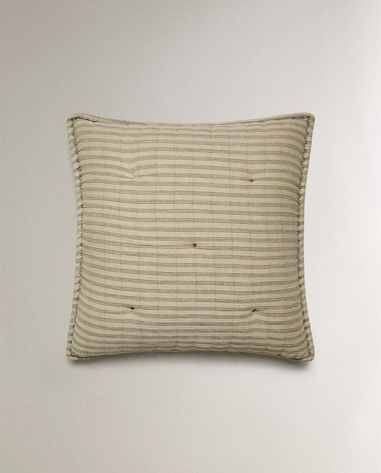 ZARA HOME ДЕТСКАЯ НАВОЛОЧКА В ПОЛОСКУ, ЗЕЛЕНЫЙ