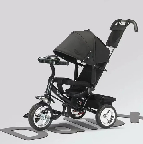 Трехколесный велосипед Luxmom 3322 (черный)