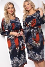 Платье "Белуччи" (синее) НЬЮ П7792 LT Collection