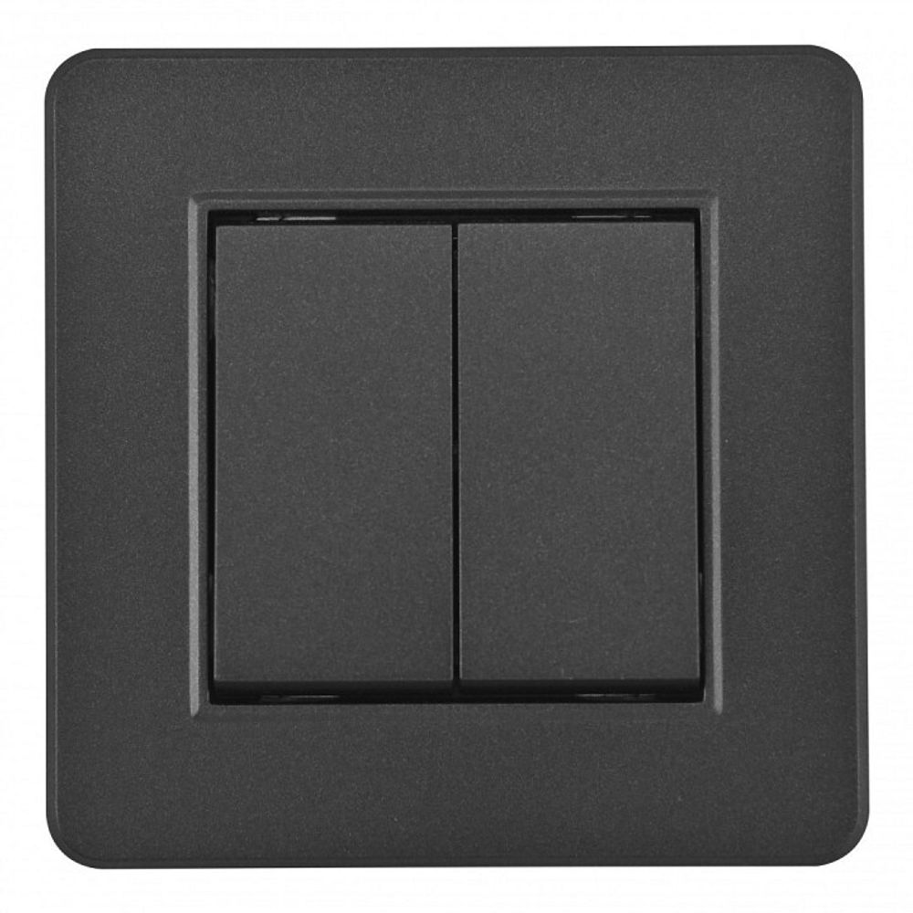 Выключатель двухклавишный Arte Milano SET16-1 SET16-1-30-2 black