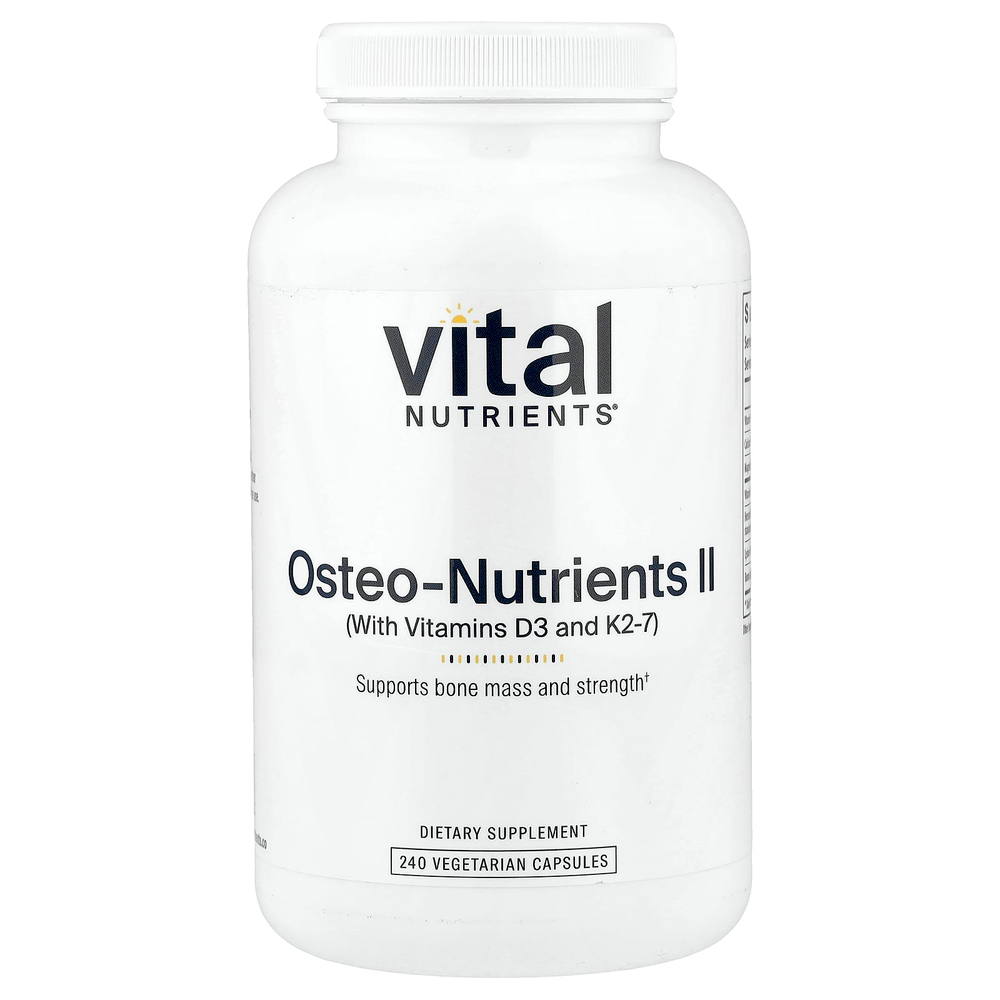 Vital Nutrients, Osteo-Nutrients II с витамином K2-7, 240 вегетарианских капсул