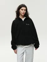 Толстовка One Two Drawstring Half-Zipped черная